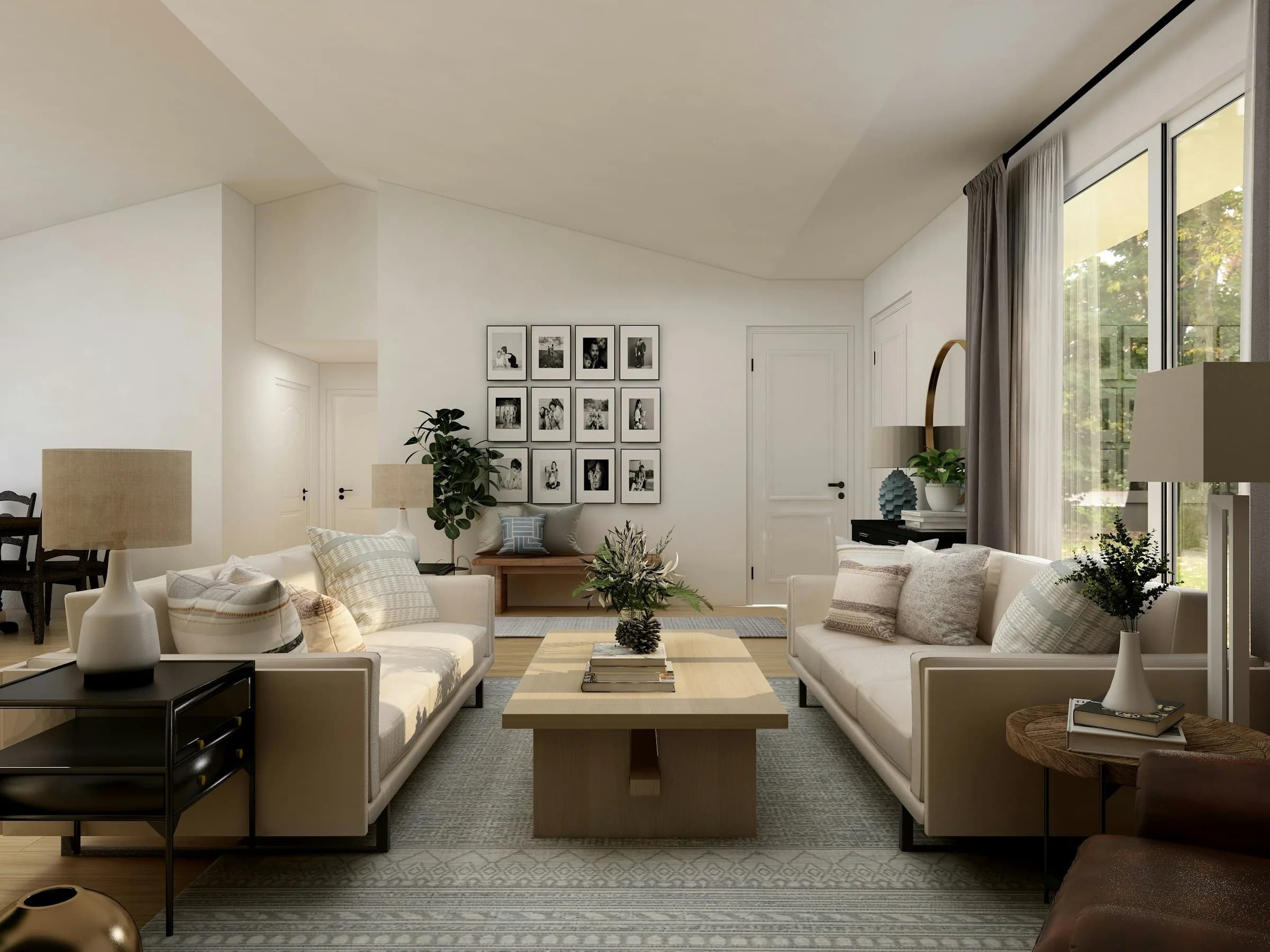 Living room in Scandinavian style